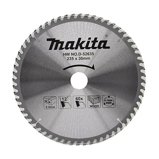 D-52635 Disco sierra circular , Standard T.C.T 235 x 30 mm, 60 D